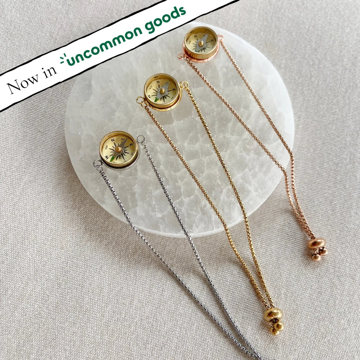 Working Compass Bracelet 3 Bead Designs