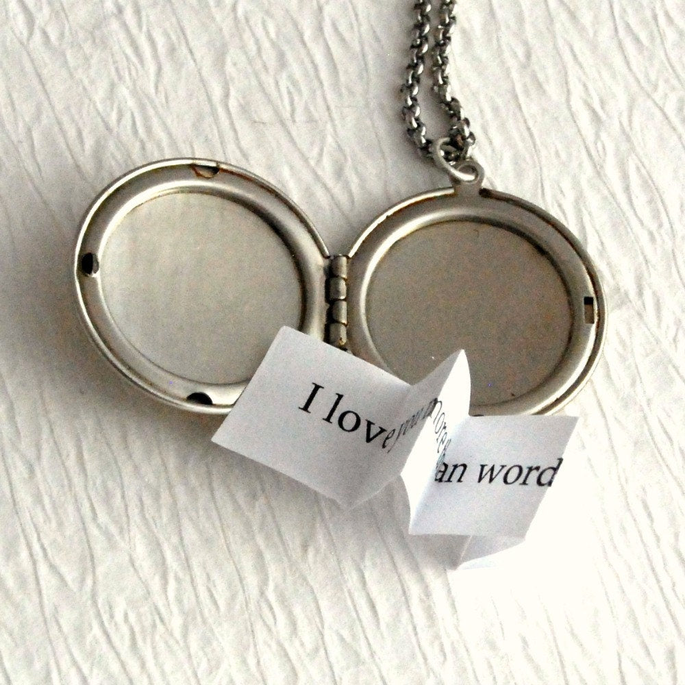 Silver Sunflower Locket Necklace