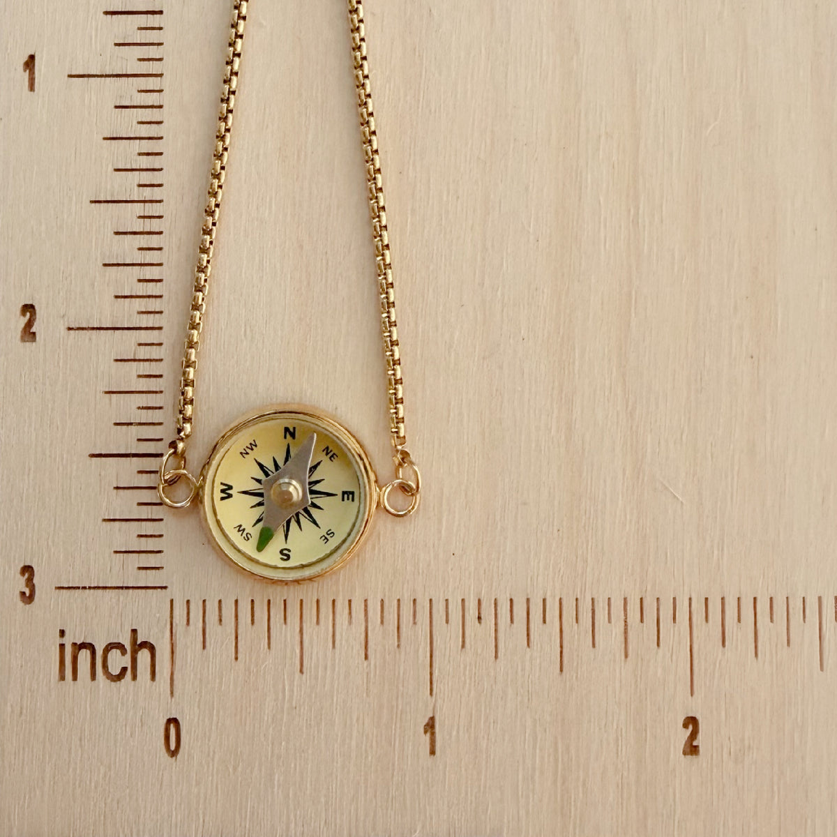 Working Compass Bracelet, silver-gold-rose gold 3 Bead Designs