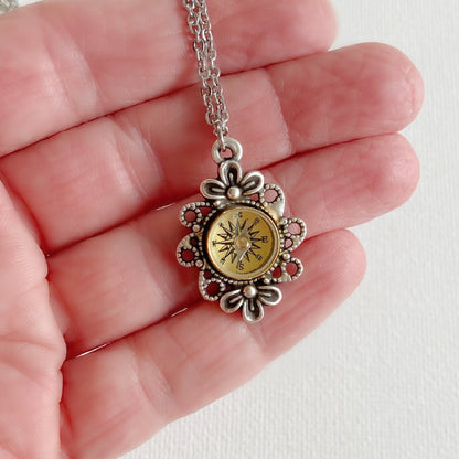 Victorian Style Compass Necklace