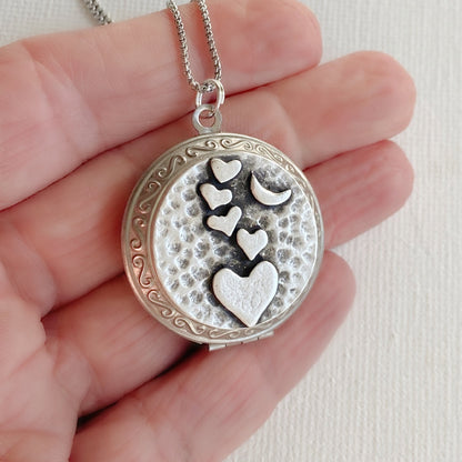 To the Moon Locket Necklace