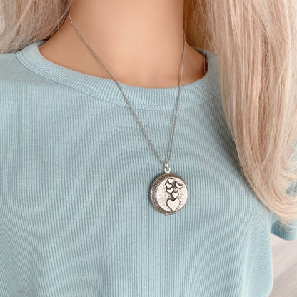 To the Moon Locket Necklace